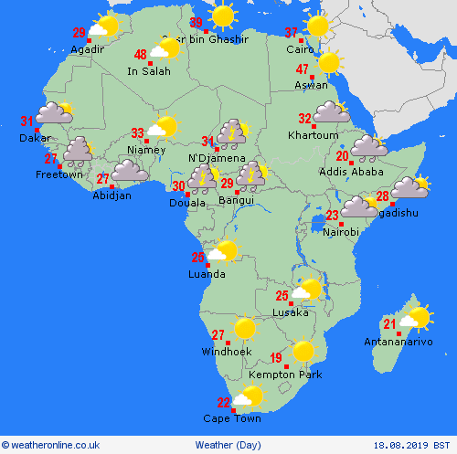 overview  Africa Forecast maps