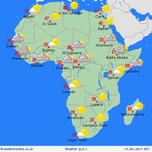 overview  Africa Forecast maps