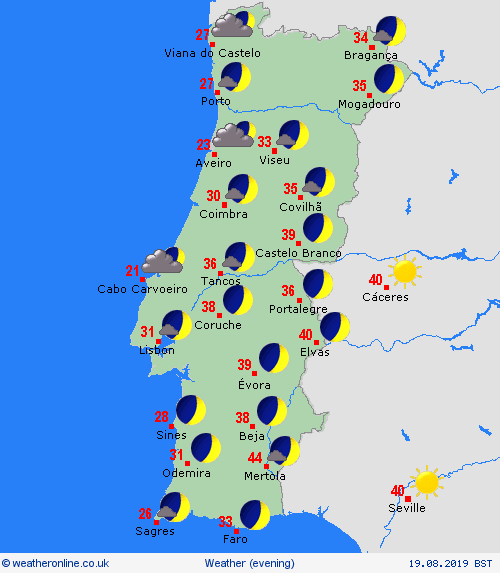 overview Portugal Europe Forecast maps