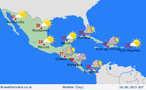 overview  Central America Forecast maps