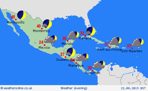 overview  Central America Forecast maps