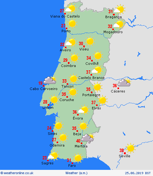 overview Portugal Europe Forecast maps