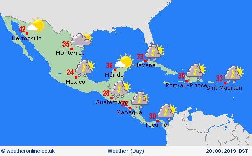 overview  Central America Forecast maps