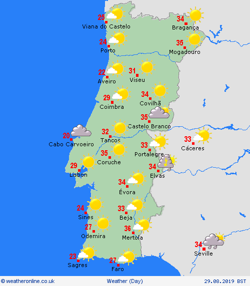 overview Portugal Europe Forecast maps