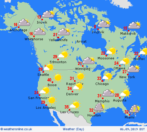 overview  North America Forecast maps