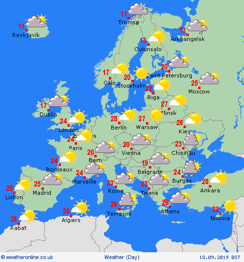 overview  Europe Forecast maps