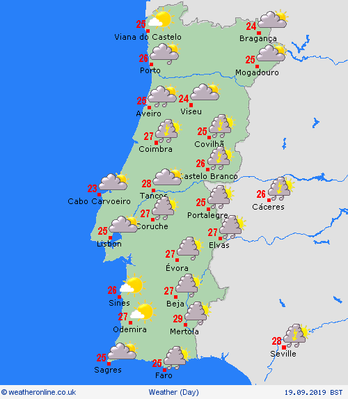 overview Portugal Europe Forecast maps