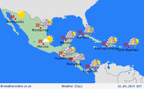 overview  Central America Forecast maps