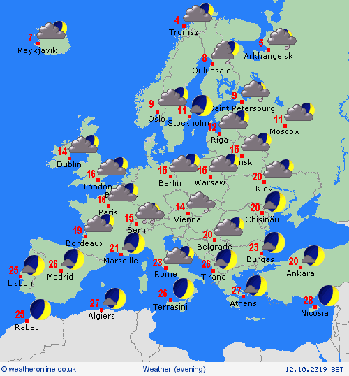 overview  Europe Forecast maps