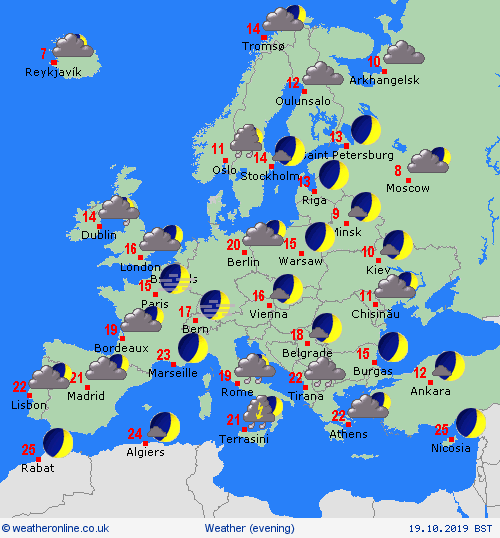 overview  Europe Forecast maps