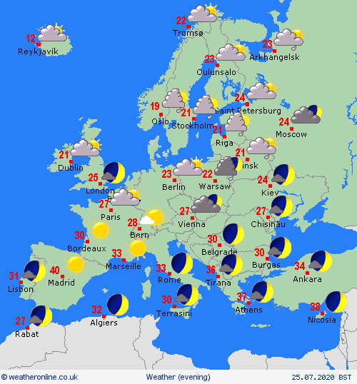 overview  Europe Forecast maps