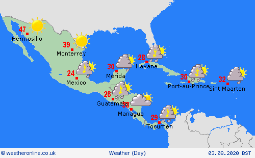 overview  Central America Forecast maps