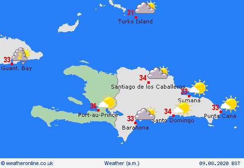 overview Haiti Central America Forecast maps