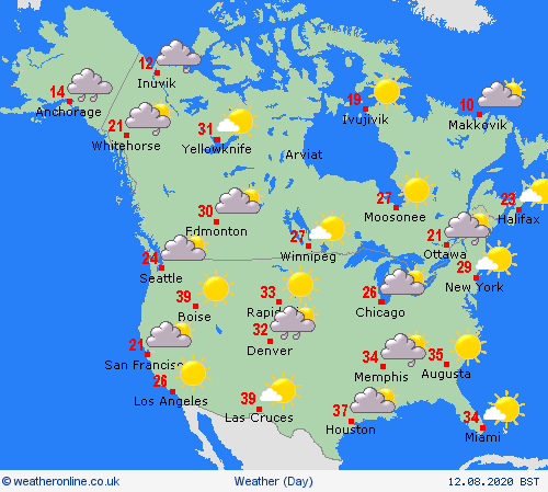 overview  North America Forecast maps