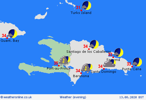 overview Haiti Central America Forecast maps