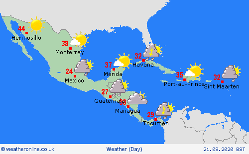 overview  Central America Forecast maps