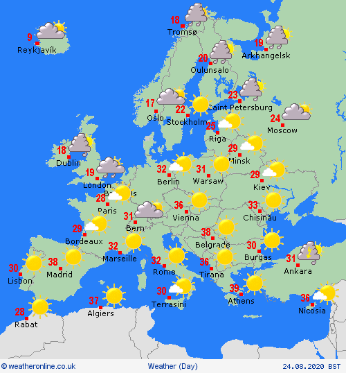 overview  Europe Forecast maps