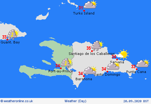 overview Haiti Central America Forecast maps