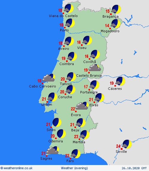 overview Portugal Europe Forecast maps