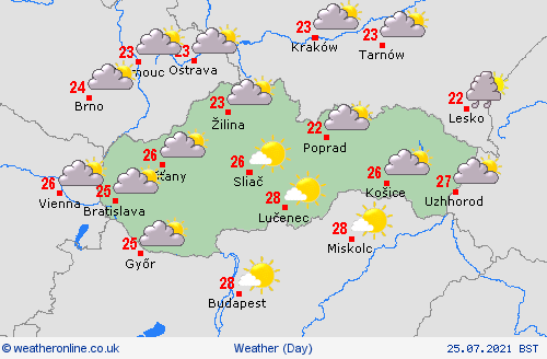 overview Slovakia Europe Forecast maps