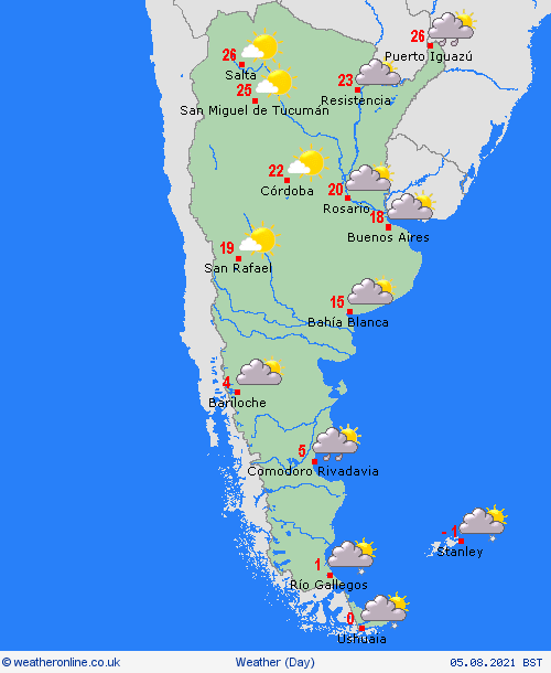 overview Argentina South America Forecast maps