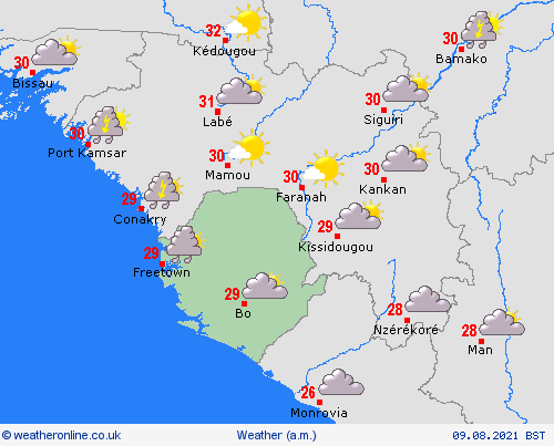 overview Sierra Leone Africa Forecast maps