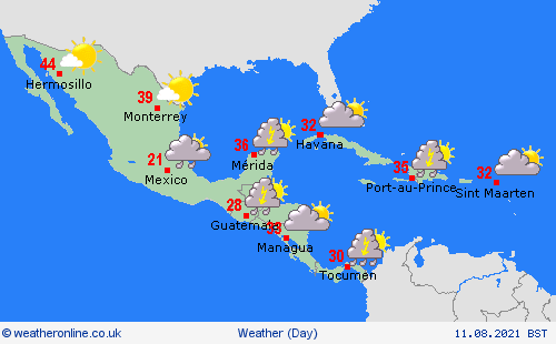 overview  Central America Forecast maps