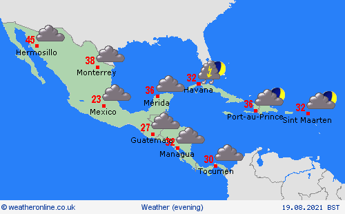 overview  Central America Forecast maps