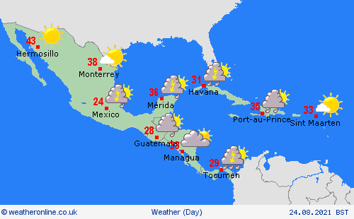 overview  Central America Forecast maps