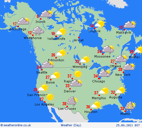 overview  North America Forecast maps