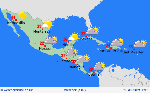 overview  Central America Forecast maps