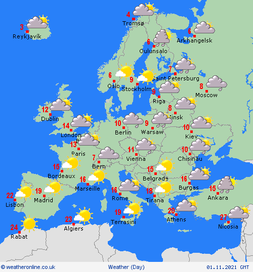 overview  Europe Forecast maps