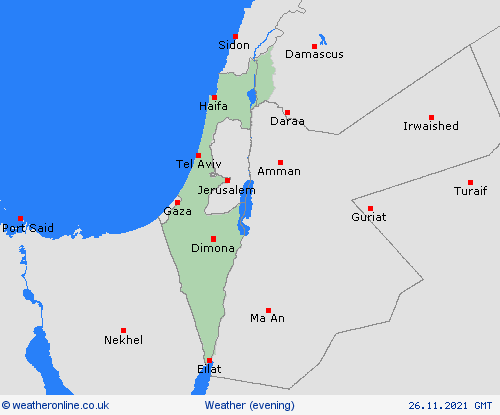 overview Israel Asia Forecast maps