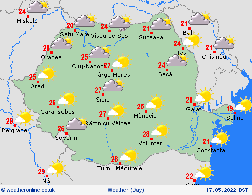 overview Romania Europe Forecast maps