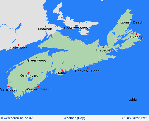 overview Nova Scotia North America Forecast maps