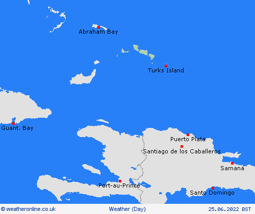 overview Turks and Caicos Central America Forecast maps