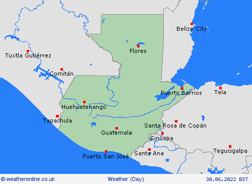 overview Guatemala Central America Forecast maps