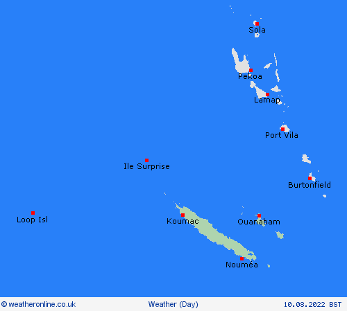 overview New Caledonia Oceania Forecast maps