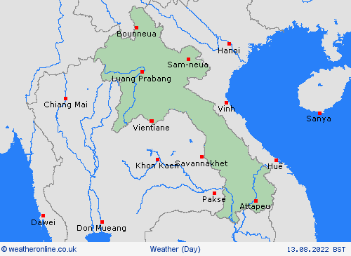 overview Laos Asia Forecast maps
