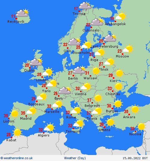 overview  Europe Forecast maps