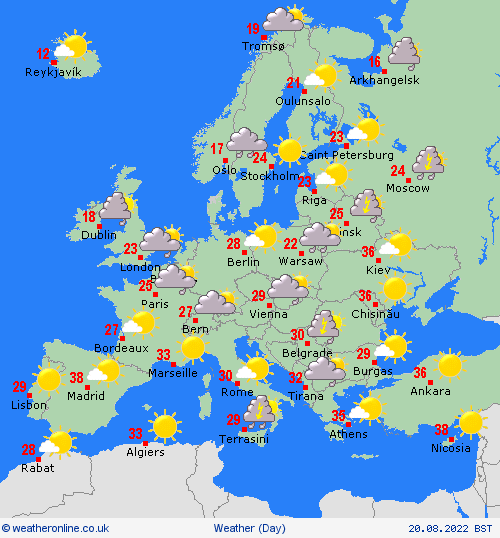 overview  Europe Forecast maps