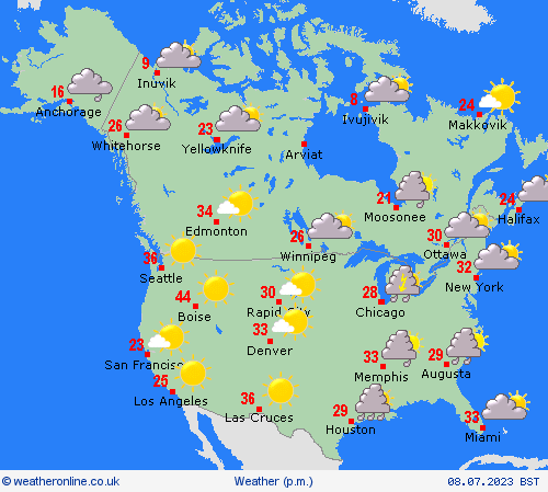 overview  North America Forecast maps