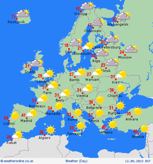 overview  Europe Forecast maps