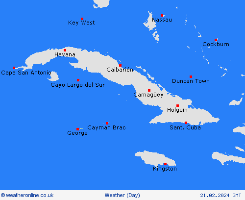 overview Cayman Islands Central America Forecast maps