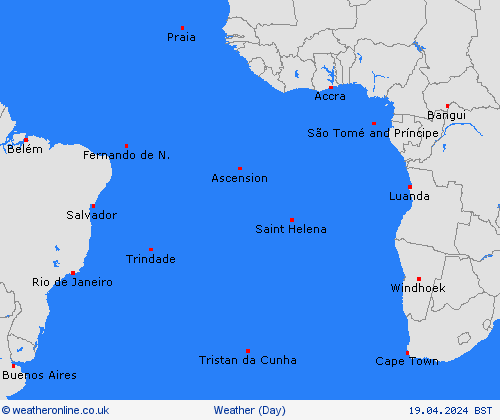 overview Atlantic Islands Africa Forecast maps