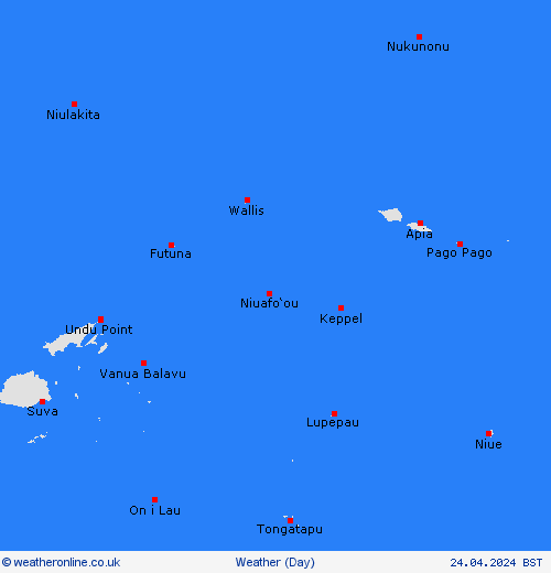 overview Futuna and Wallis Oceania Forecast maps