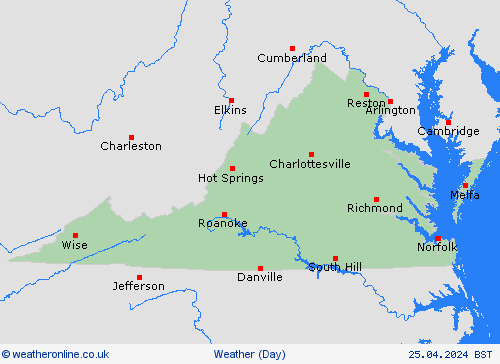 overview Virginia North America Forecast maps