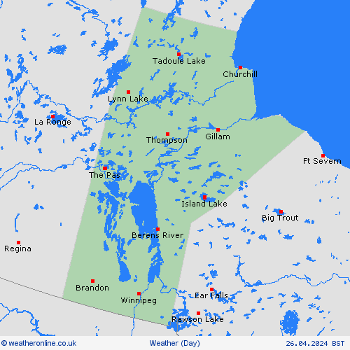 overview Manitoba North America Forecast maps