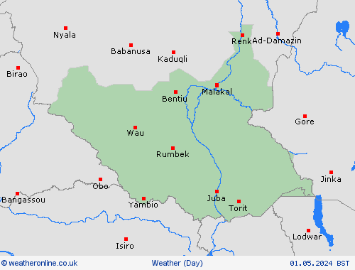 overview South Sudan Africa Forecast maps