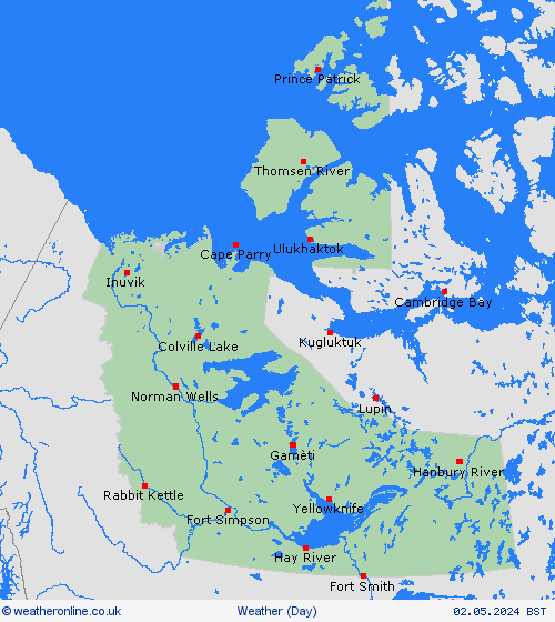 overview Northwest Territories North America Forecast maps